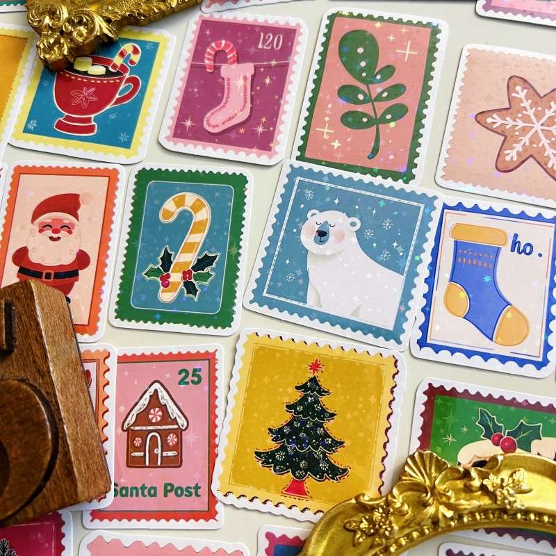 Merry Stamp Sticker 50PCS