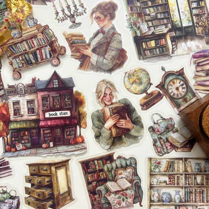 Bookish Life Charm Sticker 30PCS