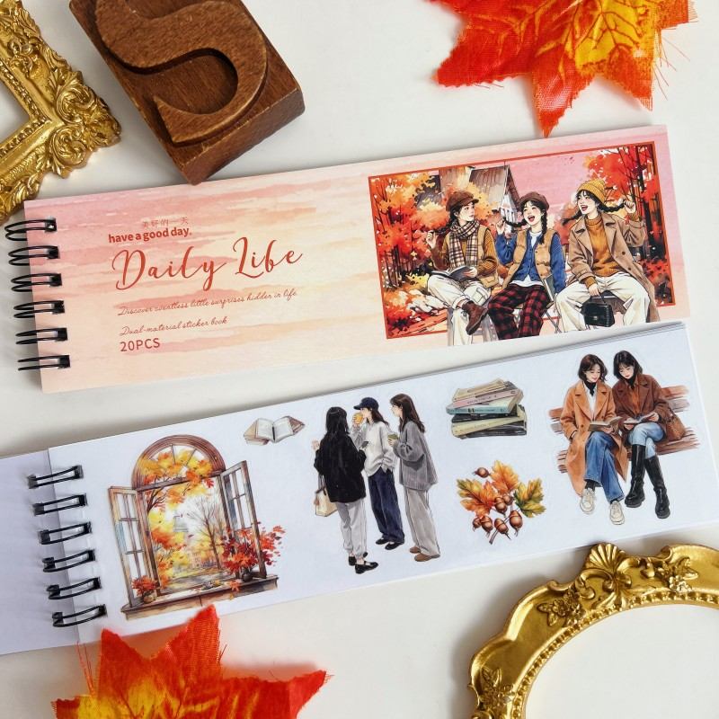 Golden Retreat Sticker Book 20Sheets