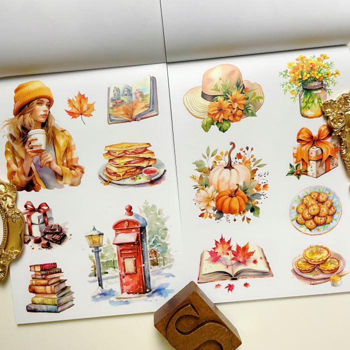 Gentle Late Maple Sticker Book 20Sheets