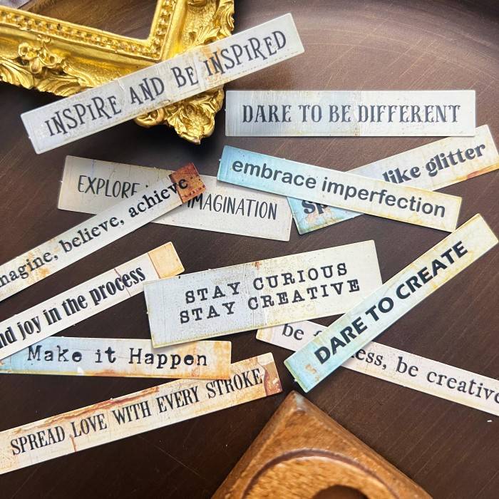 Timeworn Quotes Sticker 24PCS