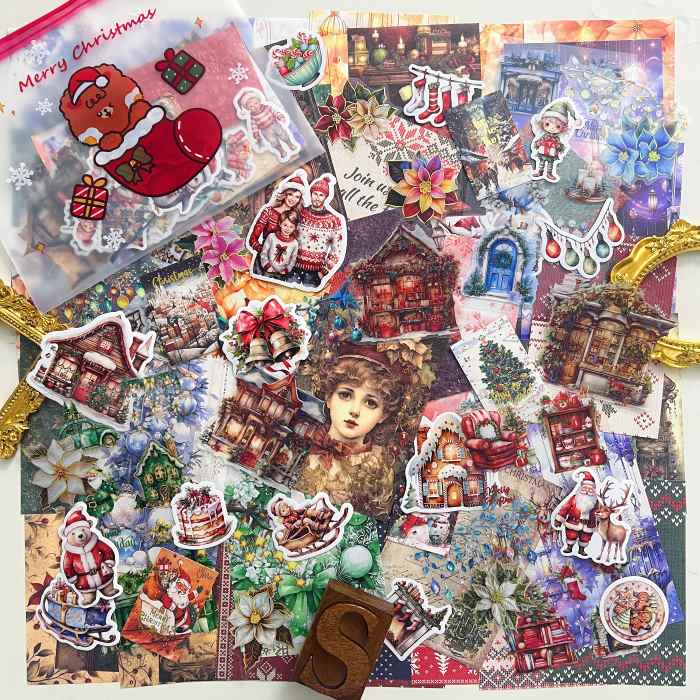 Starry Christmas Special Ephemera Mystery Kit 160PCS