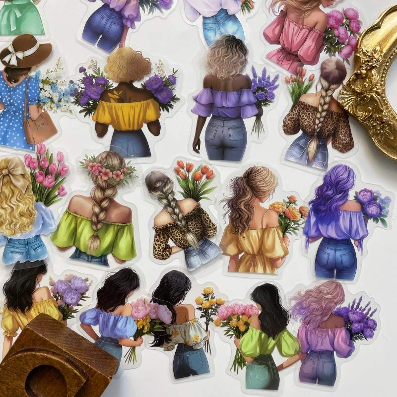 Blooming Back Sticker 50PCS