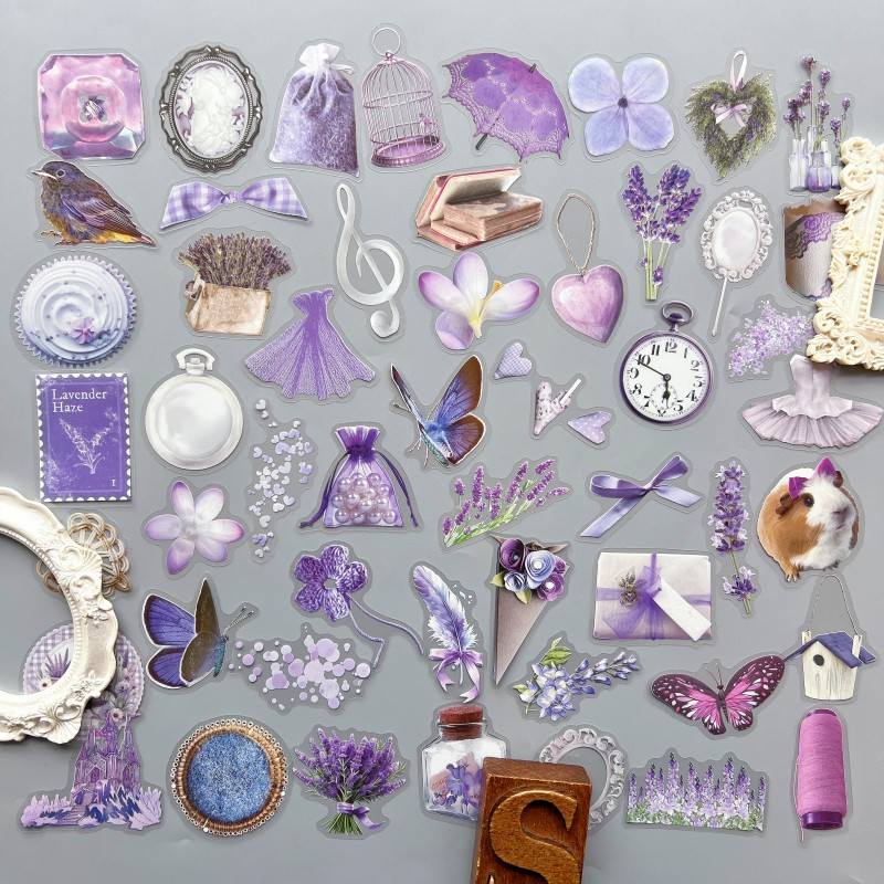 Purple Tone Sticker 50PCS