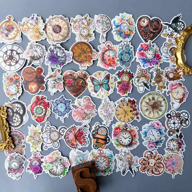 Antique Timer Sticker 50PCS