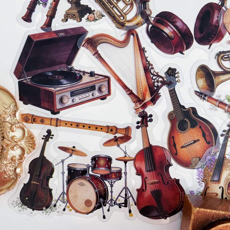 Old Instrument Sticker 50PCS