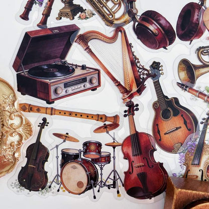 Old Instrument Sticker 50PCS