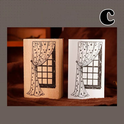 Under The Window Rubber Stamp