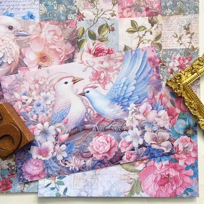 Bluebird Bloom Collage Paper 16Sheets