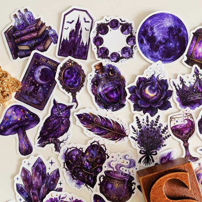 Amethyst Ornament Sticker 50PCS