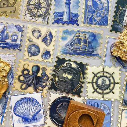 Blue Sail Sticker 50PCS