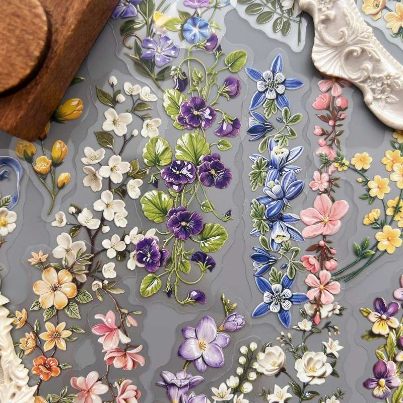 Flower Ceramic Sticker 40PCS