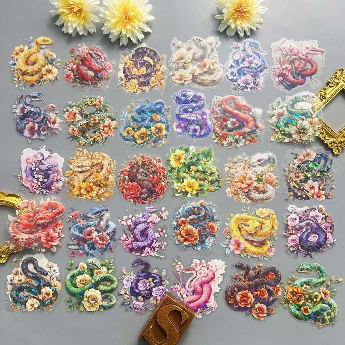 Serpent In Bloom Sticker 30PCS