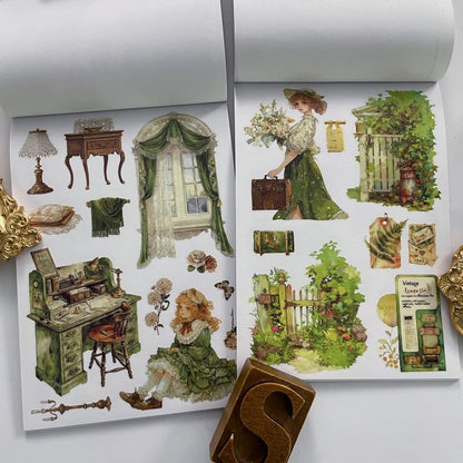 Greenery & Vintage Treasures Sticker Book 20Sheets
