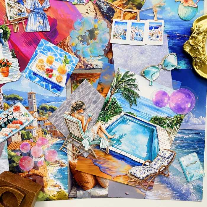 Island Summer Ephemera Mystery Kit 95PCS