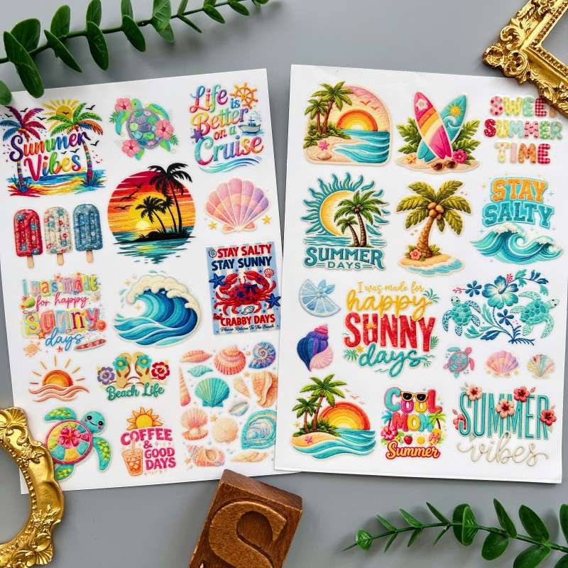 Summer Vibes Transfer Sticker