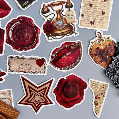 Rose Gilded Sticker 50PCS