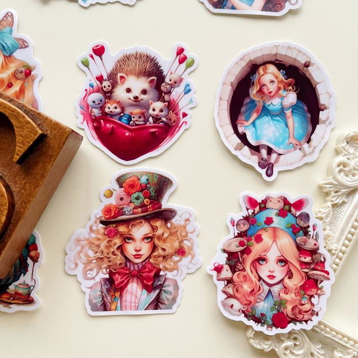 Wonderland Tea Party Sticker 12PCS