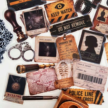 Detective Newspaper Sticker 50PCS