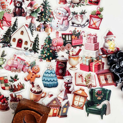 Warm Winter Christmas Sticker 100PCS