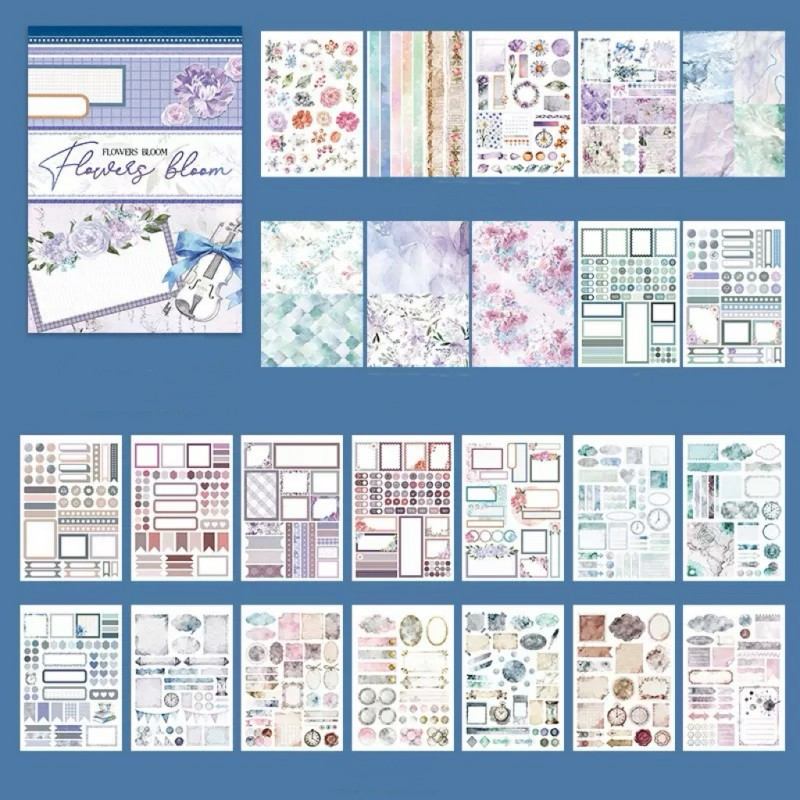 Flowing Bloom Sticker Book 24Sheets