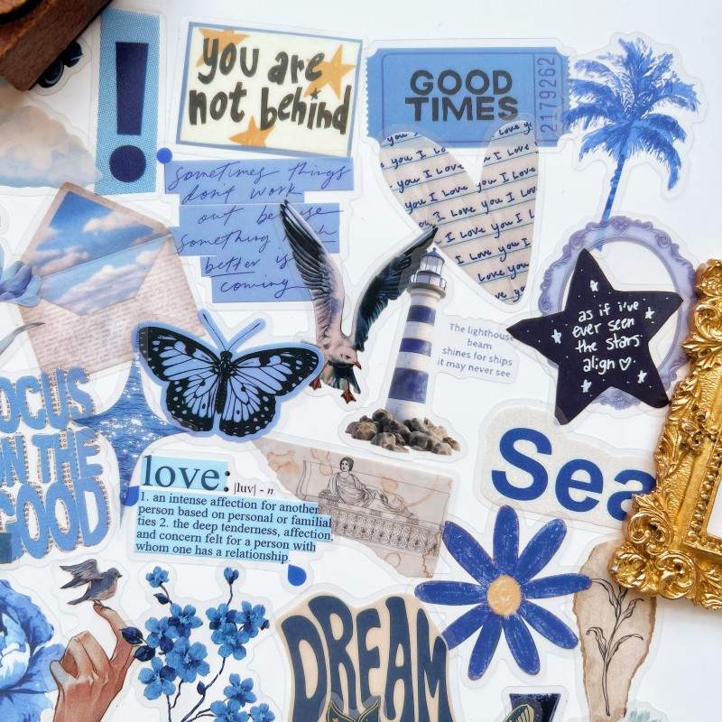 Blue Muse Sticker 50PCS