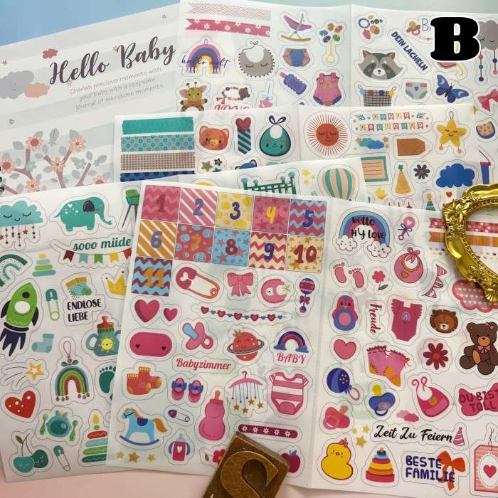 Baby Growth Record Book With Stickers