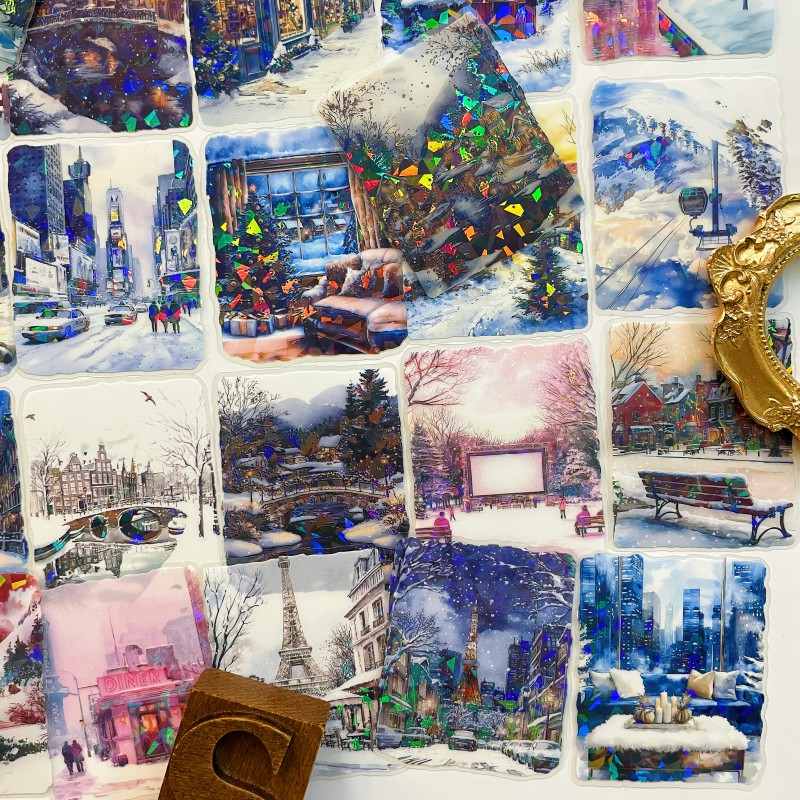 Muted Snow Sticker 60PCS