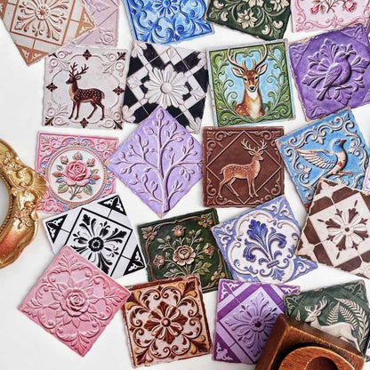 Relief Tile Sticker 60PCS