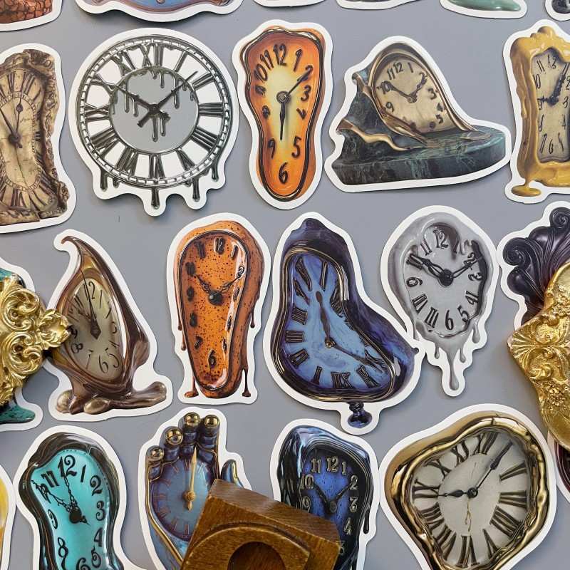 Ticking Clock Sticker 50PCS