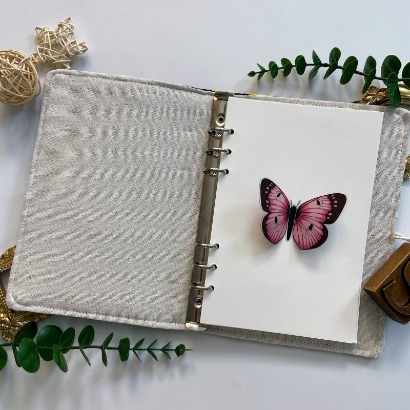 Daisy Embroidery Loose-Leaf Journal