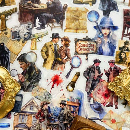 Sherlock Holmes Journal Sticker 90PCS