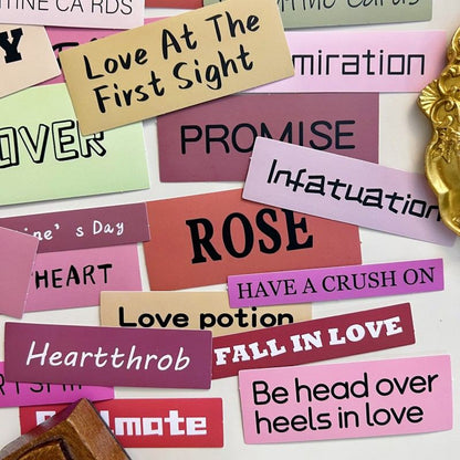 Heart Script Sticker 50PCS