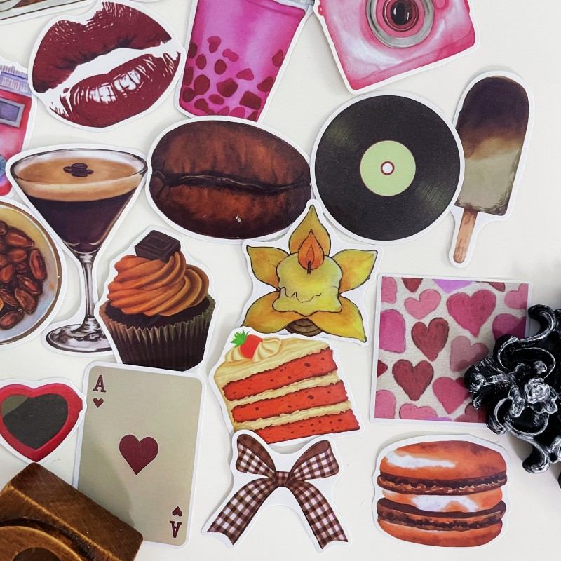 Retro Bakery Sticker 50PCS