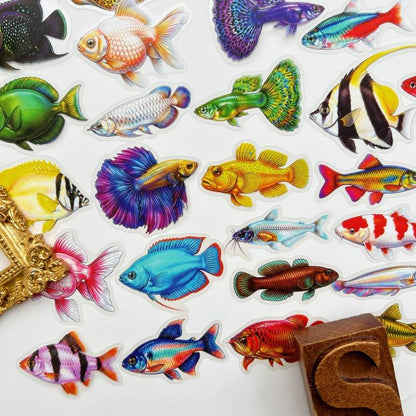 Ornament Fish Sticker 50PCS