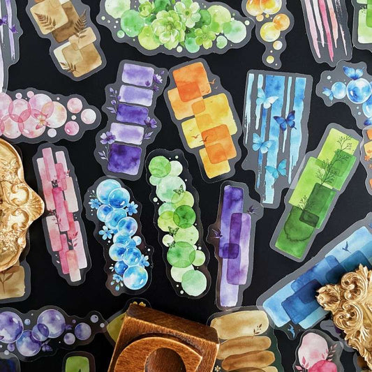 Color Wash Sticker 60PCS
