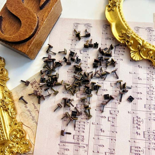 Mini Square Paper Fasteners 50PCS
