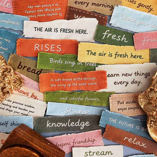 Linen Texture Letter Sticker 90PCS