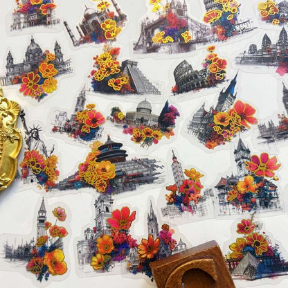 Hidden Blossoms Sticker 50PCS