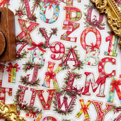 Yuletide Lettering Sticker 108PCS