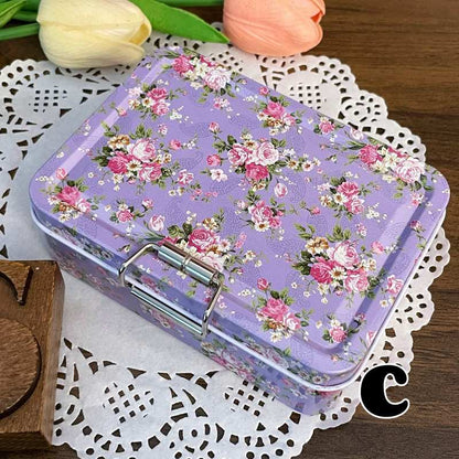 Pastoral Flower Split Tin