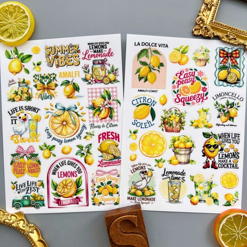 Sunny Lemon Transfer Sticker