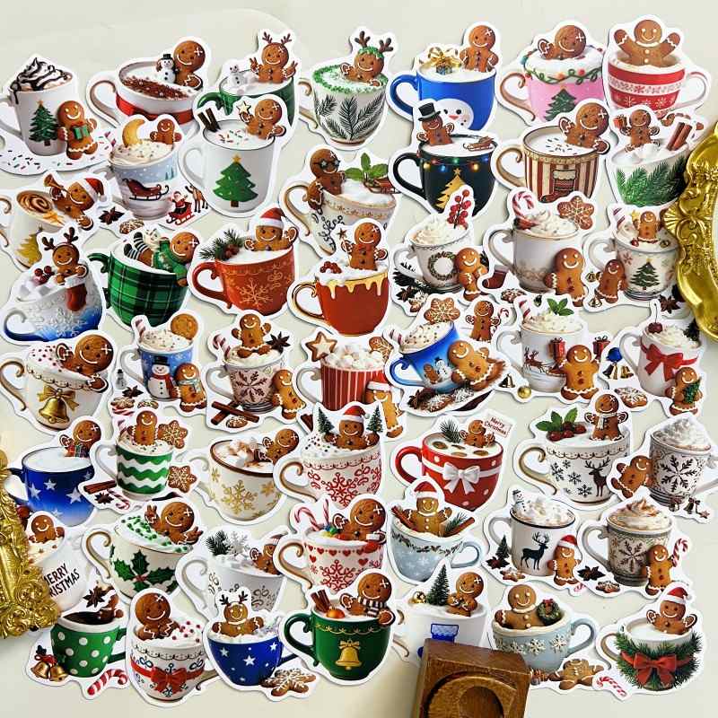 Cinnamon Cup Sticker 50PCS