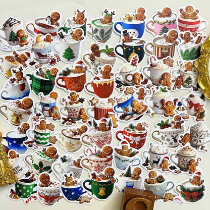 Cinnamon Cup Sticker 50PCS