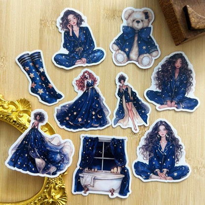 Starry Night Girl Sticker 20PCS