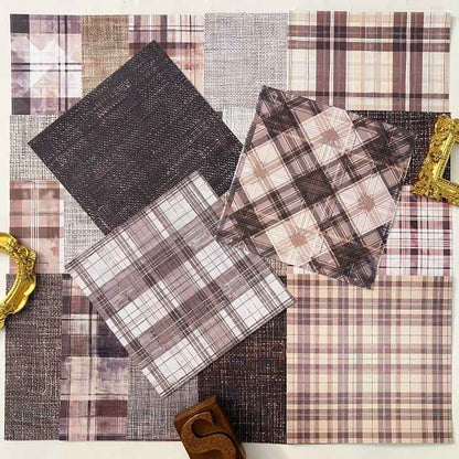 Stains And Cloth Collage Paper 24 Sheets