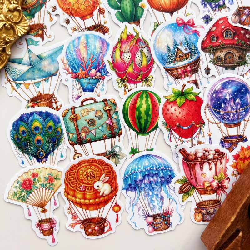 Cloud Balloon Sticker 50PCS