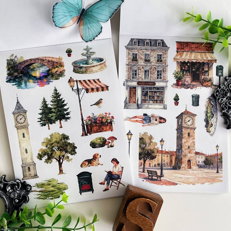 Charming Town Sticker Book 20Sheets