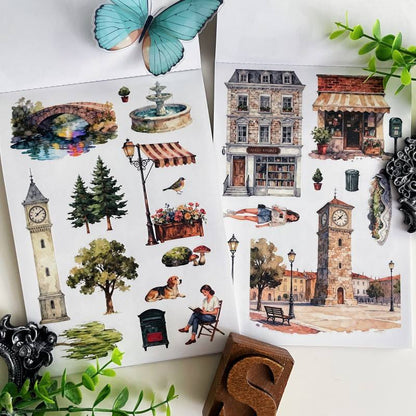 Charming Town Sticker Book 20Sheets