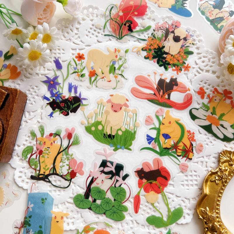 Lamb Bloom Sticker 50PCS